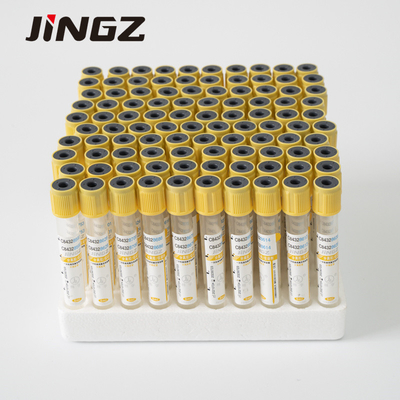 Κίτρινος σωλήνας 13*100mm ενεργοποιητών θρόμβων πηκτωμάτων ΚΑΠ κενός 6ml μιάς χρήσεως