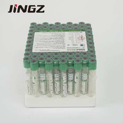 2-5ml γυαλιού πλαστική δειγμάτων αίματος συλλογής ηπαρίνη Vacuum λίθιου σωλήνων πράσινη