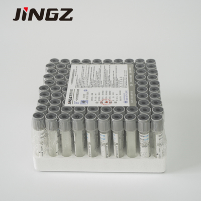 2ml γκρίζο φθορίδιο νατρίου της PET στο αντιπηκτικό 13*75mm σωλήνων συλλογής αίματος