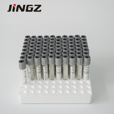 2ml γκρίζο φθορίδιο νατρίου της PET στο αντιπηκτικό 13*75mm σωλήνων συλλογής αίματος