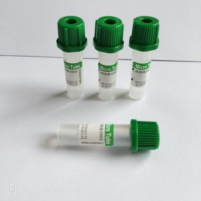 8*45mm Lithium Heparin Mini Tubes Green Micro Non Vacuum Tube με σωλήνα