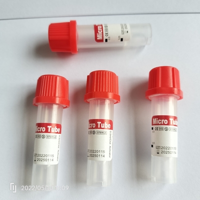 Χωρίς πρόσθετα Κόκκινο μίνι σωλήνα 0,5 ml Παιδιατρικό σωλήνα συλλογής αίματος