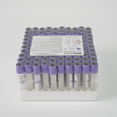 Ψεκασμένη K3edta Vacuum 2ml ετικέτα cOem μπουκαλιών εξετάσεων αίματος γυαλιού πορφυρή