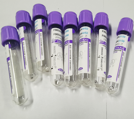 Ιατρικό κενό EDTA K3 Lavender φιαλιδίων τοπ σημάδι σωλήνων ISO13485 συλλογής αίματος