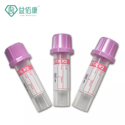 EDTA μικροϋπολογιστών K3 JINGZ 0.25ml-10ml ο σωλήνας συλλογής αίματος με το χρώμα κωδικοποίησε τα καλύμματα