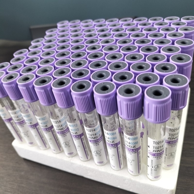 Λάβανδα K2 EDTA σωλήνα για 1 ml-10 ml Draw Volume συσκευασμένο σε κουτί