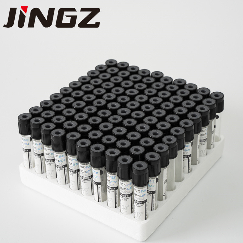 Μαύρο κάλυμμα 1,6 ml 1, 28 ml Σίδιο Citrate 3, 8% ESR σωλήνα