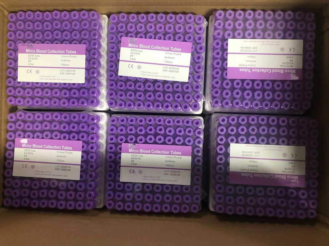 Ιατρικός κενός όγκος σωλήνων 100pcs/Pack συλλογής δειγμάτων αίματος γυαλιού σύμφωνα με τη θάλασσα - επίπεδο
